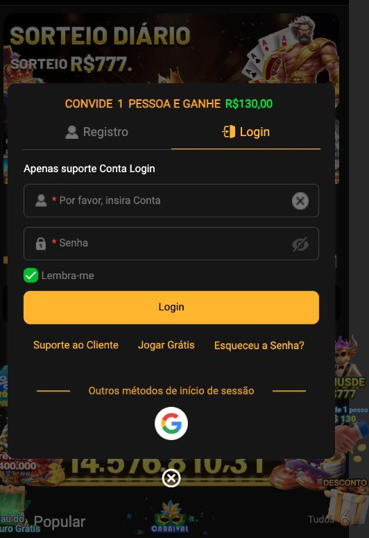 Aplicativo móvel BET389